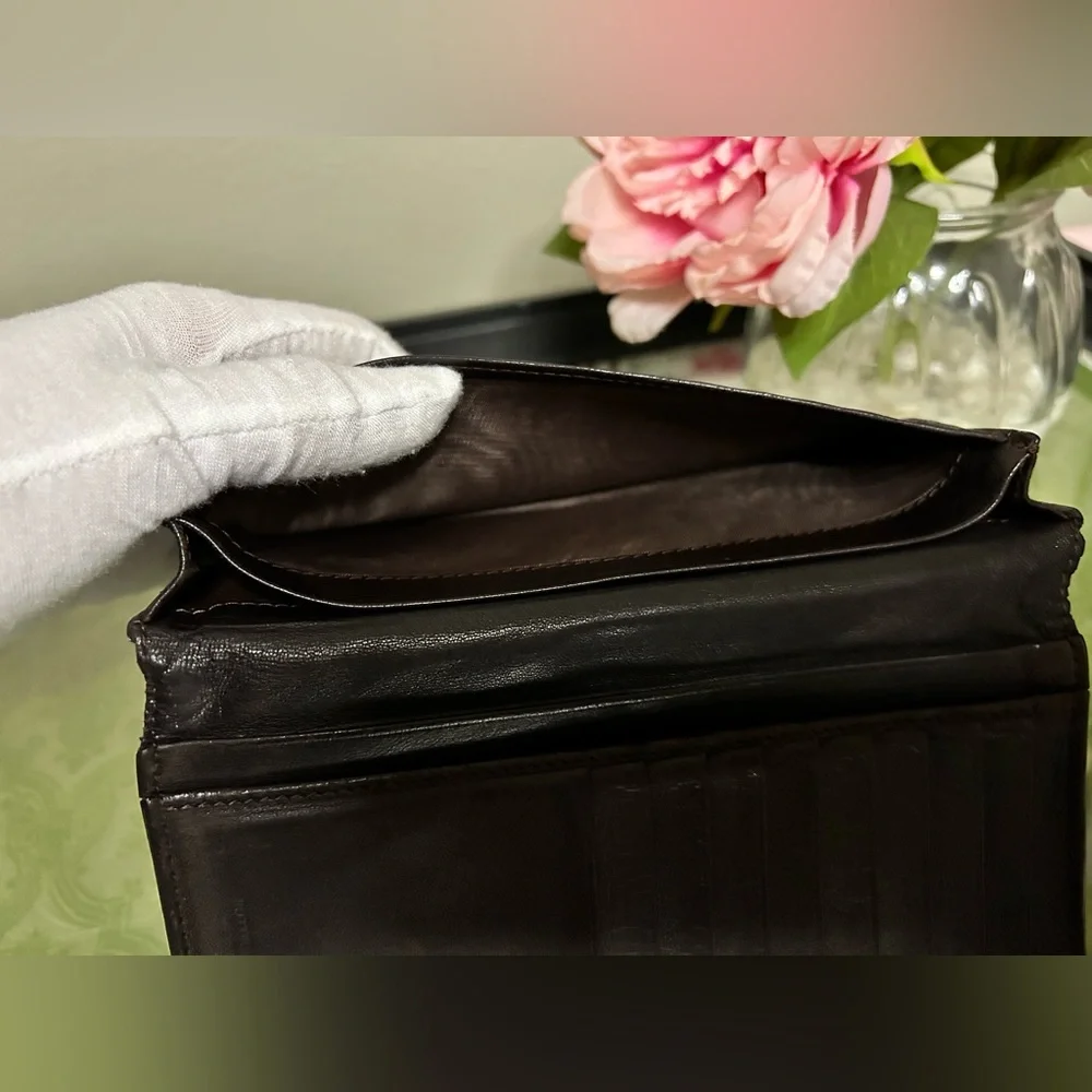 Father’s Day Bottega Veneta Black Woven Leather Wallet